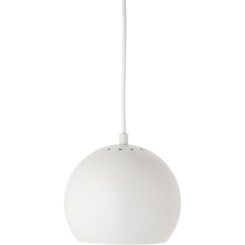Ball Hanglamp Ø18 Matt White FRANDSEN - Woonkamer - Designer - Metaal - 1 lamp