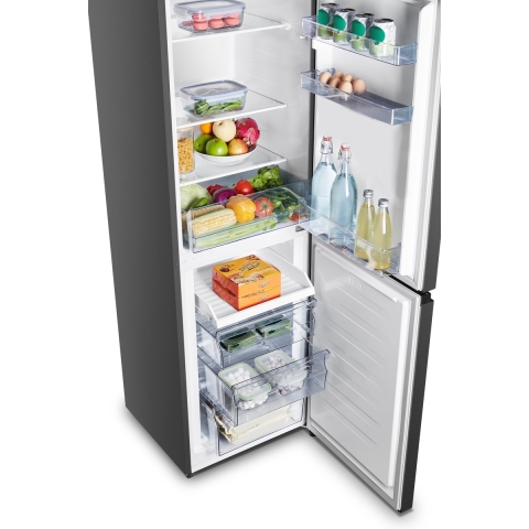 Fridgemaster Mc55240deb - Koel-vriescombinatie - 174.3 Cm - 252l - Zwart . Nieuw (outlet)