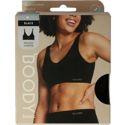Boody Padded Shaper Crop Bra Zwart M
