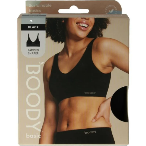 Boody Padded Shaper Crop Bra Zwart XL