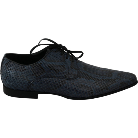 Dolce & Gabbana Blauwe Python Leren Slangenhuid Schoenen