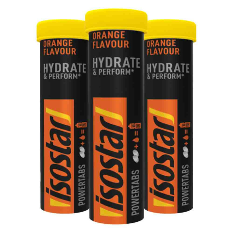 3x Isostar Fast Hydration Powertabs Orange 10 tabletten