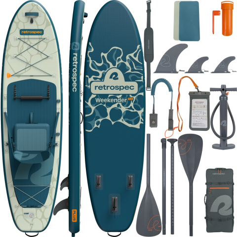 Retrospec Supboard Weekender - 320 cm - River Ripple - Met Kayak zitje, accesoires en draagtas