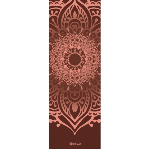 Gaiam Yoga Mat - Intense Rust Sundial Layers - 5 mm