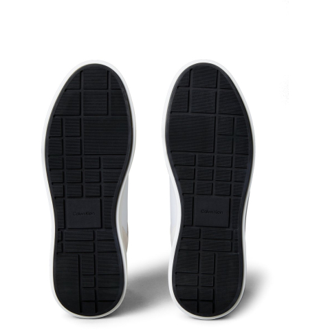 Calvin Klein Bianco Leren Heren Sneakers