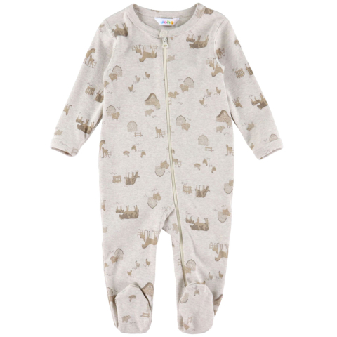 Joha Boxpakje - Licht Beige m. Boederijdieren - Joha - 80 - Boxpakjes