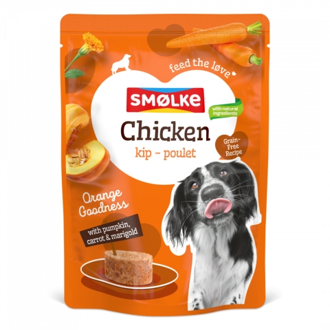 8x Smolke Hondenvoer Nat Chicken Orange Goodness 300 gr