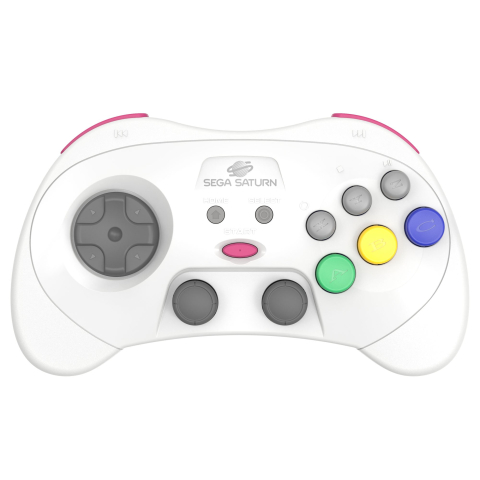 Retro-Bit SEGA Saturn 2.4G Wireless Pro Controller (White)