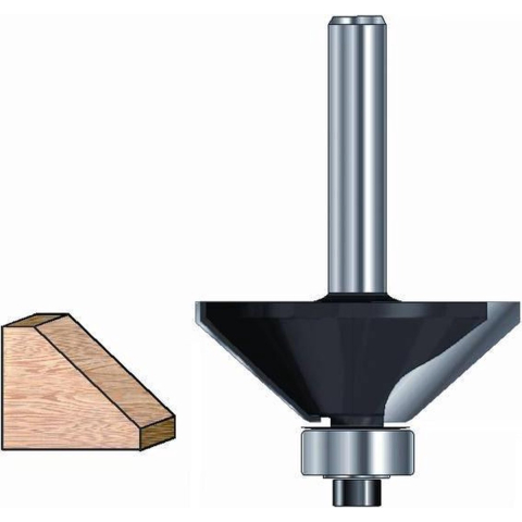 ENT Fasefrees HM 45 graden met lager, Kolf 6mm - 7913801