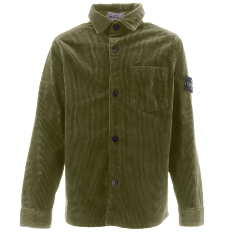 Stone Island Overhemd - Corduroy - Sage - Stone Island - 8 jaar (128) - Overhemden