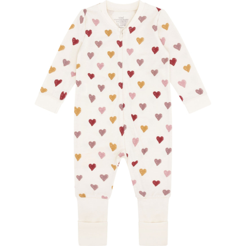 Hust and Claire Pyjamapak - HcManu Hearts Poef - Off White - Hust and Claire - 2 jaar (92) - Pyjamapakken