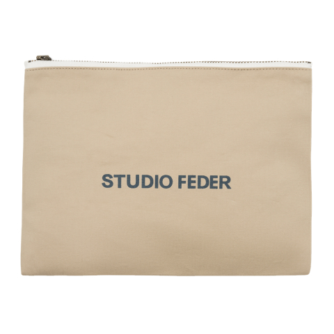 Studio Feder Portemonnee - Melia - Canvas - Zand Beige - Studio Feder - OneSize - Portemonnees