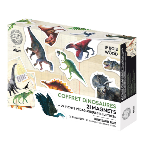 Vilac Magneten - 21 st. - Dinosaurussen uit het Natuurhistorisch - Vilac - OneSize - Magnetisch speelgoed