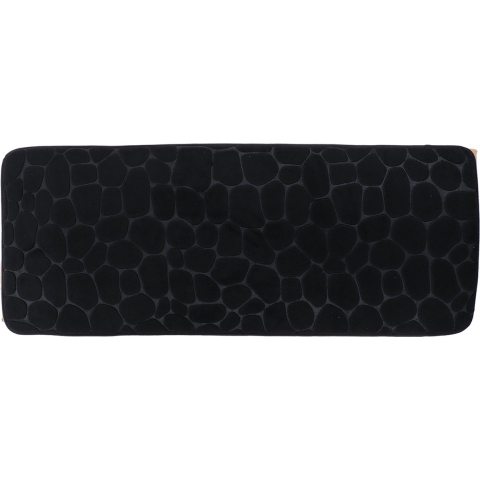 Tendance Badmat Pebble - Memory Foam - extra lang - zwart - 45 x 120 cm - antislip -