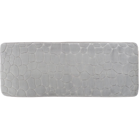 Tendance Badmat Pebble - Memory Foam - extra lang - lichtgrijs - 45 x 120 cm - antislip -