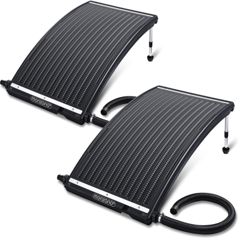 Monzana Zwembadverwarming Solar – 2 Stuks/10000 L/h - 32&38mm - Zwart