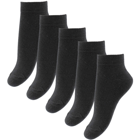 Fuzzies Enkelsokken - 5-pack - Zwart - Fuzzies - 42/44 - Sokken
