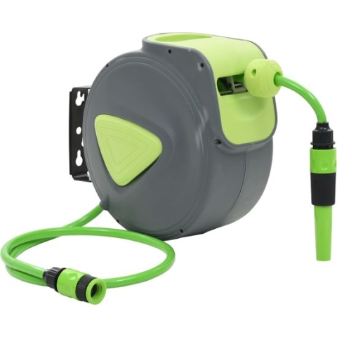 vidaXL-Waterslanghaspel-automatisch-intrekbaar-wandmontage-10+1-m