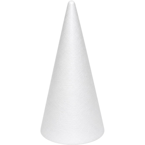 Piepschuim vormen kegel - 1x - H40 x D18 cm - styropor hobby / DIY vorm - basis knutselfiguren -