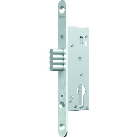ASSA ABLOY N1003 Kastslot | DM65mm | PC | voorplaat RVS 20x185mm afgerond | DR 1+2+3+4 - 10049507