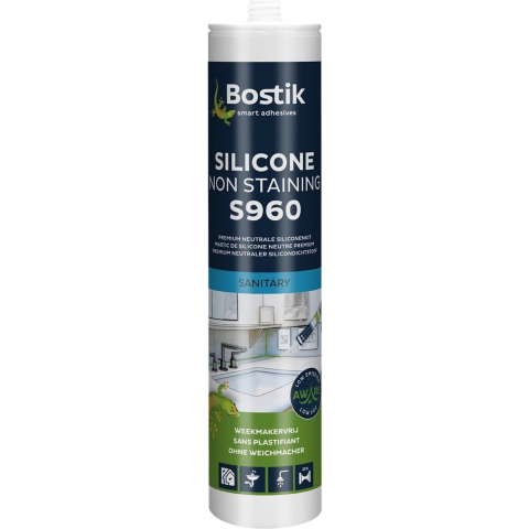 Bostik S960 Silicone Non Staining | 310 ml | Transparant (12 stuks) - 30620945