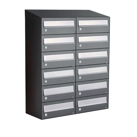 Allux Hive Set 2-Breed, 6-Hoog Met Dak Antraciet - 40030065_2x6d