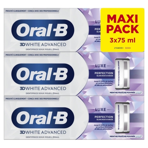 9x Oral-B Tandpasta Luxe Perfection Whiteness 3x75 ml