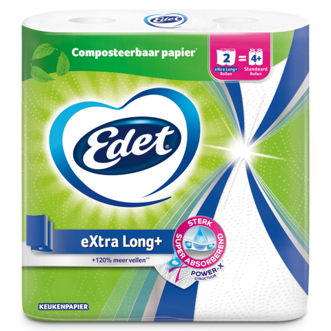 3x Edet Extra Long Keukenpapier 2 stuks
