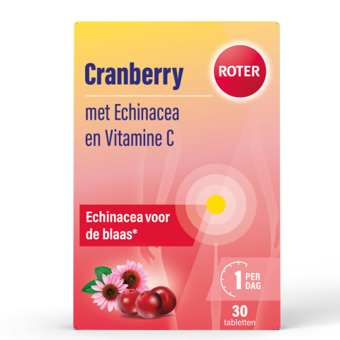3x Roter Cranberry Vitamine C en Echinacea 30 tabletten
