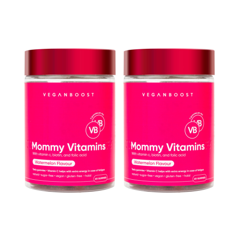 2x Veganboost Hair Vitamins Mommy Watermeloen 60 gummies