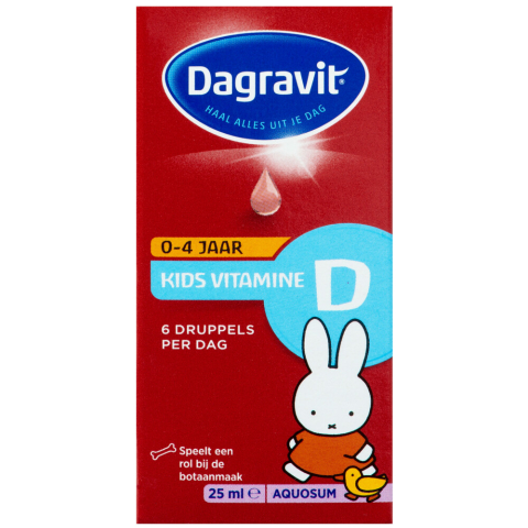 2x Dagravit Vitamine D Aquosum Druppels Kids 25 ml