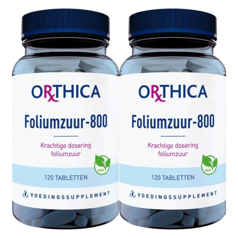 2x Orthica Foliumzuur-800 120 tabletten