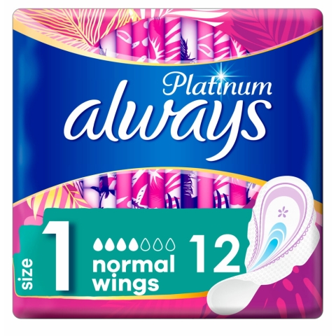 16x Always Maandverband Platinum Normal 12 Stuks