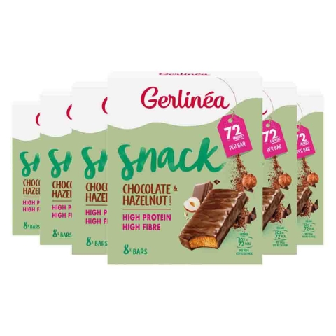 6x Gerlinea Repen Chocolade & Hazelnoot 8 x 102 gr
