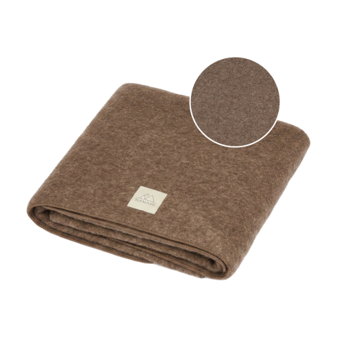 Deken Wieg Nanami Merino Wol Bruin 75x100