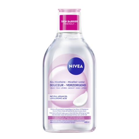 5x NIVEA Caring Micellair Water Droge Huid 400 ml