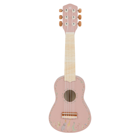 Gitaar Little Dutch Hout Safari Friends Roze