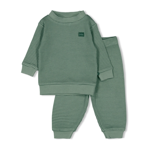 Pyjama Feetje Family Edition Wafel Zeegroen 56 t/m 86
