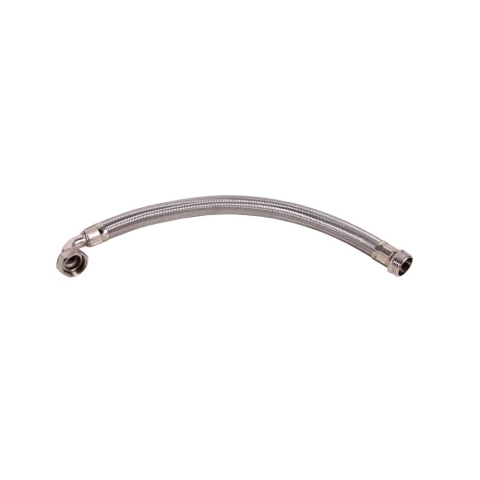 Flexibele metalen slang met bocht 50 cm lang