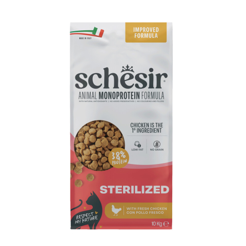 Schesir Monoproteïne Promo Kattenvoer Droog Sterilized Kip 10 kg