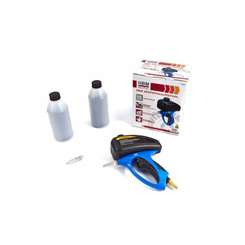 HBM Spot straalpistool met 2 Kg Gritt en 2 nozzles