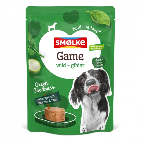 8x Smolke Hondenvoer Nat Game Green Goodness 300 gr