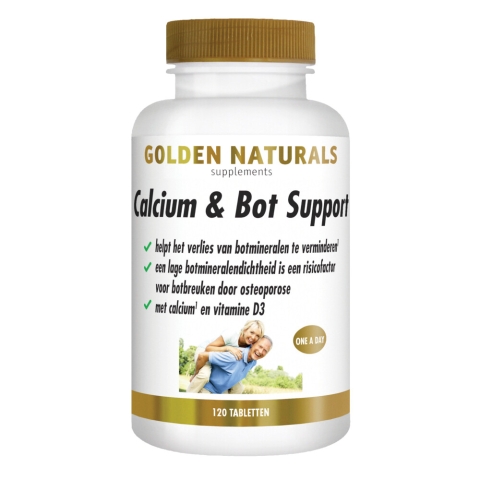 2x Golden Naturals Calcium & Bot Support Vegan 120 tabletten