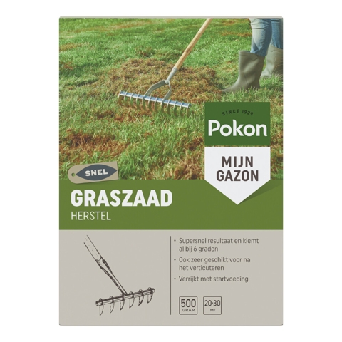 3x Pokon Graszaad Herstel 500 gr