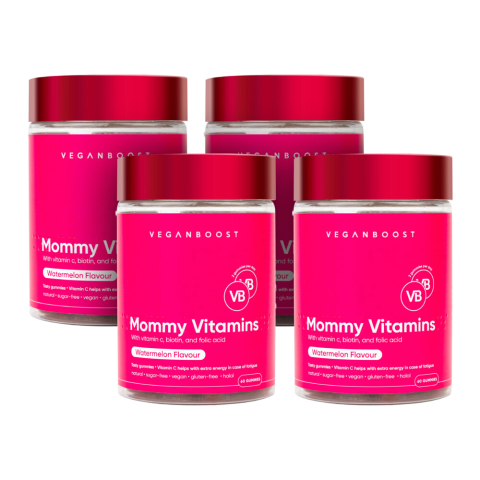 4x Veganboost Hair Vitamins Mommy Watermeloen 60 gummies