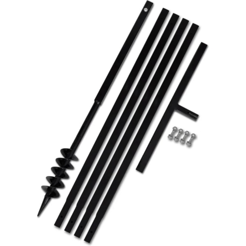 vidaXL-Grondboor-80-mm-met-5-m-verlengstuk-Staal