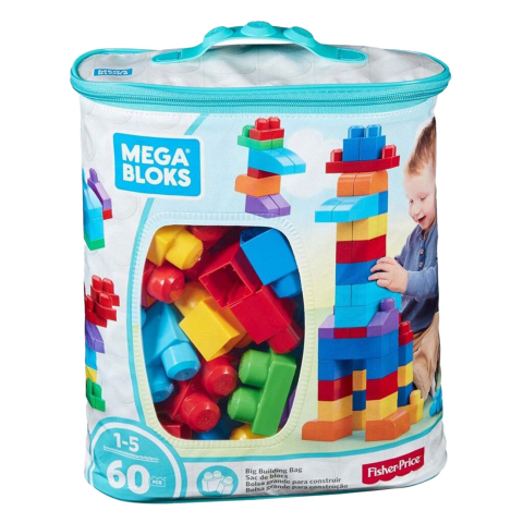 MEGA Bouwblokken - First Builders Bag - 60 Onderdelen - MEGA Bloks - OneSize - Blokken