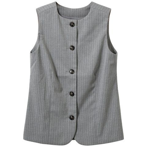 Sofie Schnoor Gilet - MerthaSY - Grijs Gevlekt m. Strepen - Sofie Schnoor - 12 jaar (152) - Gilets