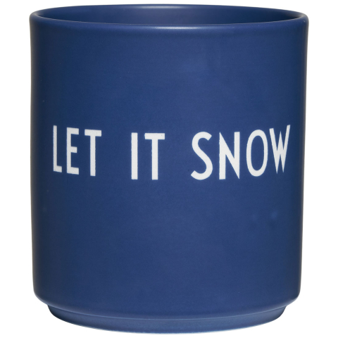 Design Letters Beker - Favourite - Laat het Snow - Midnight Blue - Design Letters - OneSize - Bekers
