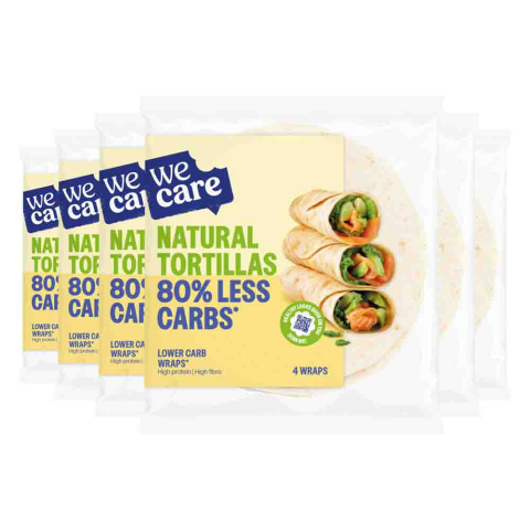 6x WeCare Lower Carb Tortillas Naturel 160 gr
